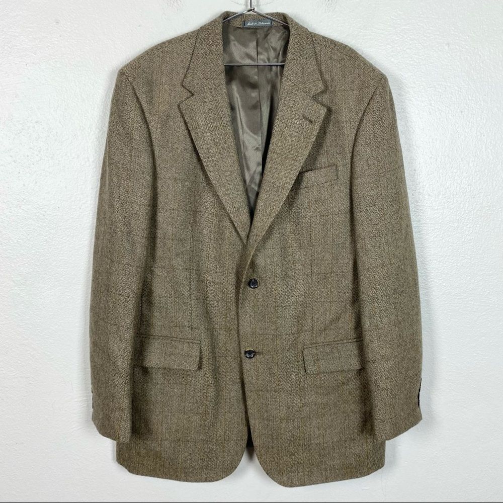Oscar De La Renta Lambswool Mens Suit Jacket